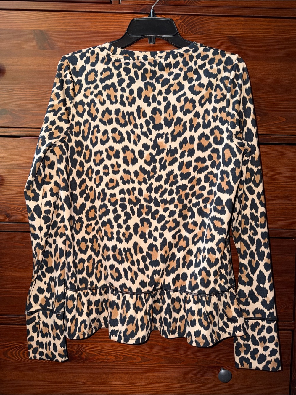 Kate Spade Leopard Print Ruffle Hem Blouse - Picture 4 of 5